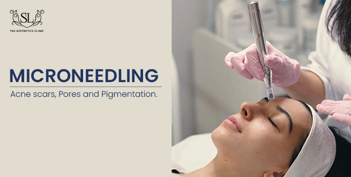 Microneedling for acne scars at SL Aesthetic Clinic Islamabad